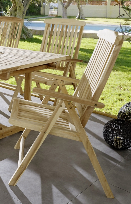 SAM® Teak Gartengruppe 7tlg. Kuba 150-200x100 itemprop=