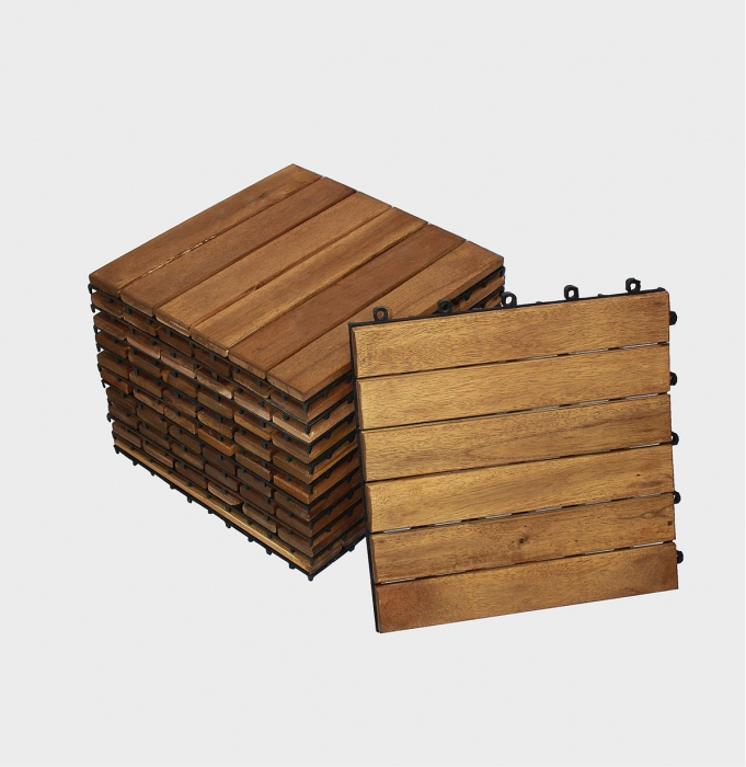 SAM® Holzfliesen Set 33 Stück = 3 m ² Akazie Modell 01 itemprop=