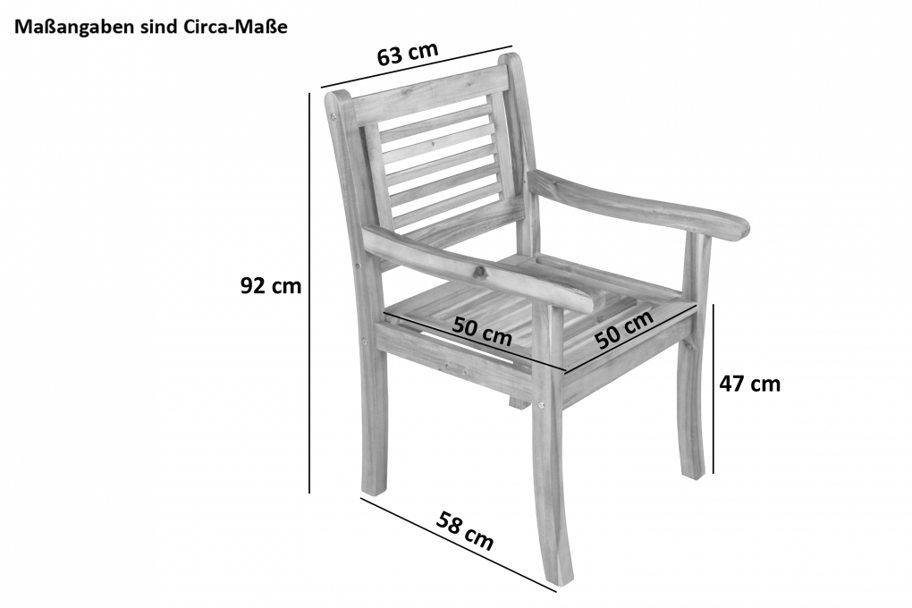 SAM® Gartensessel Armlehnstuhl aus Akazienholz CORUNA itemprop=