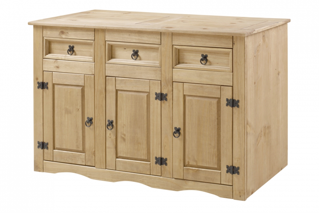 SAM® Sideboard 132 x 84 x 44 cm massiv Kiefer natur MEXICO itemprop=