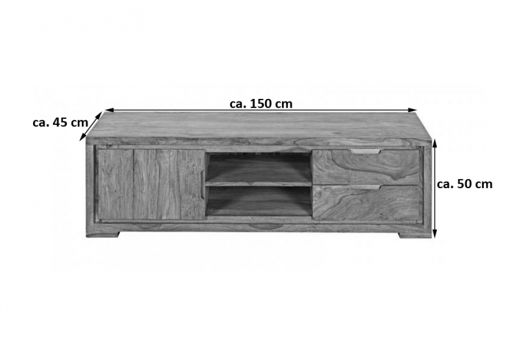 Lowboard TV-Schrank Sheeshamholz 150 cm White Mountain I itemprop=