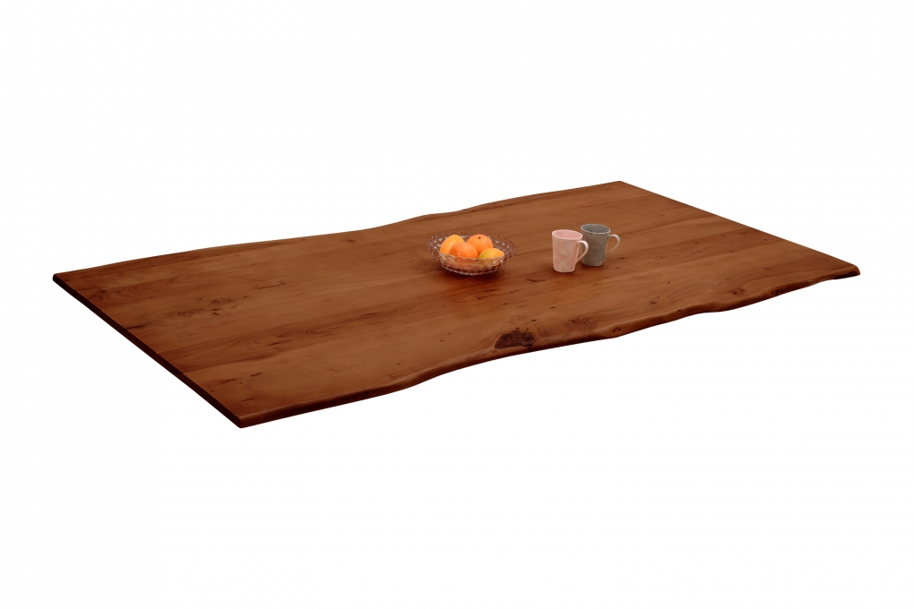 Tischplatte Baumkante Akazie Nussbaum 120 x 80 cm NOAH itemprop=