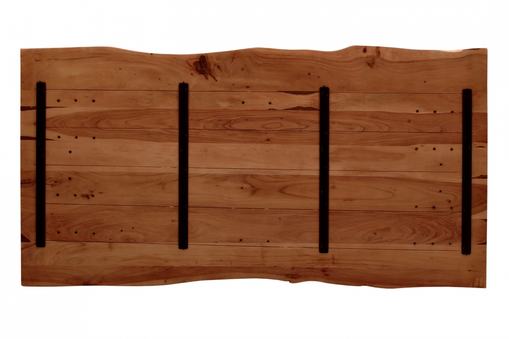 Tischplatte Baumkante Akazie Nussbaum 120 x 80 cm NOAH itemprop=