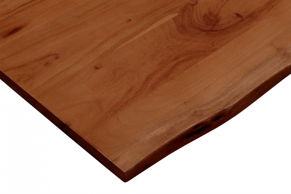 Tischplatte Baumkante Akazie Nussbaum 120 x 80 cm NOAH itemprop=