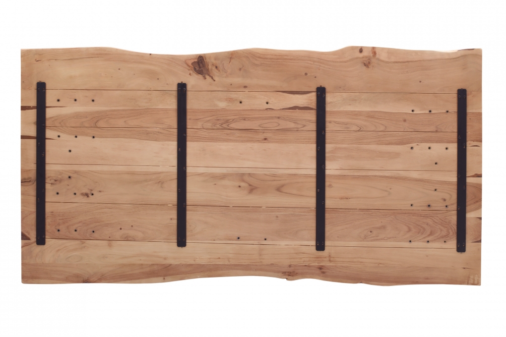 Tischplatte Baumkante Akazie Natur 160 x 85 cm NOAH itemprop=