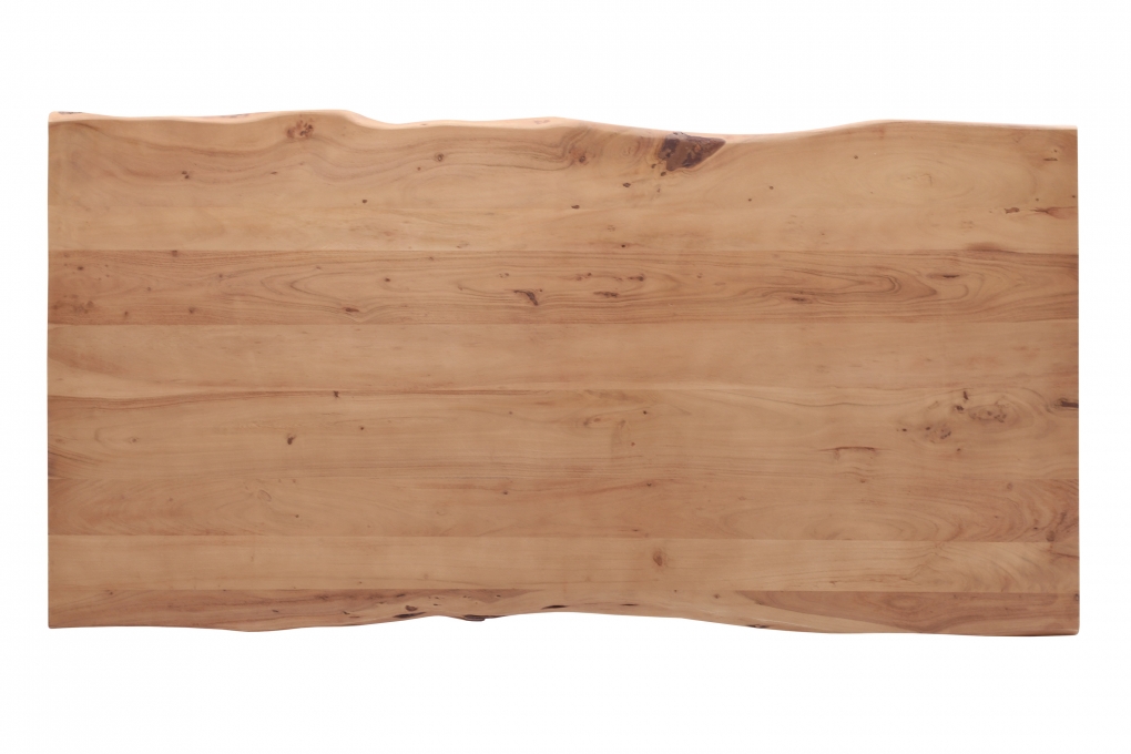 Tischplatte Baumkante Akazie Natur 180 x 90 cm NOAH itemprop=