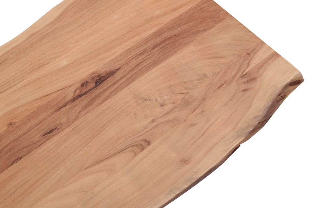 Tischplatte Baumkante Akazie Natur 180 x 90 cm NOAH itemprop=