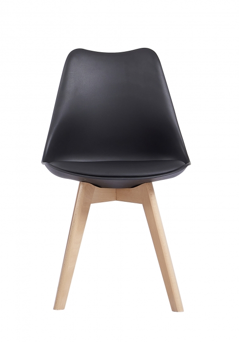 SAM® Esszimmerstuhl Schalenstuhl Schwarz Massivholzgestell Buche LUISA itemprop=