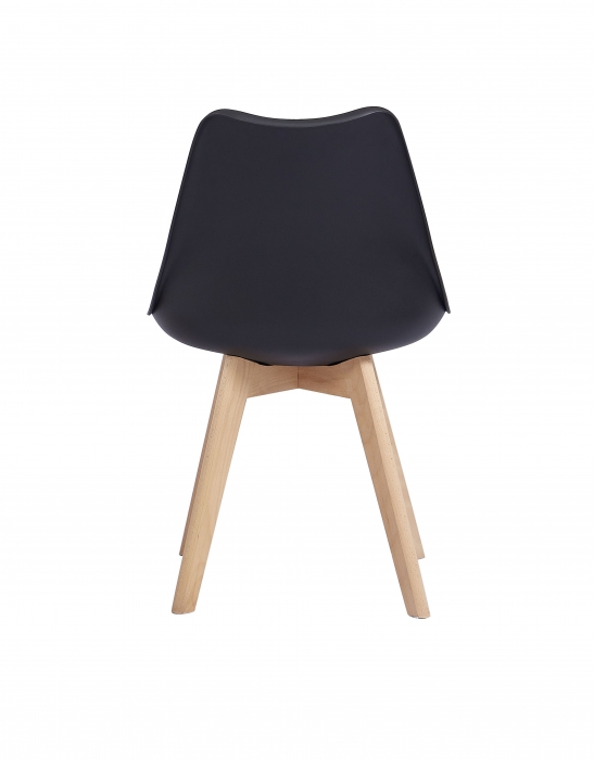 SAM® Esszimmerstuhl Schalenstuhl Schwarz Massivholzgestell Buche LUISA itemprop=