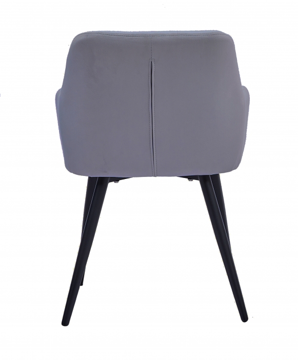 SAM® Esszimmer Armlehnstuhl Samt grau schwarz Metallbeine LARS itemprop=