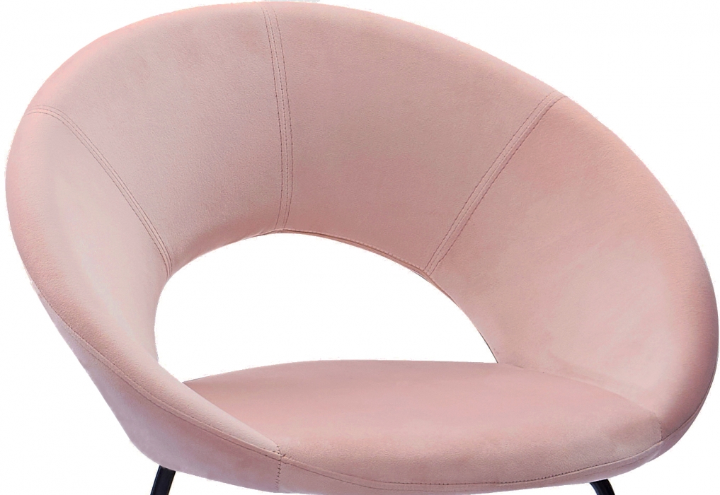  Schalenstuhl Samtbezug rosa Gestell schwarz LENNY itemprop=