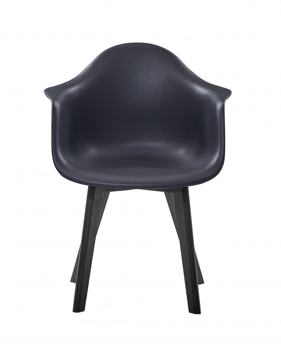 SAM® Schalenstuhl schwarz mit schwarzlackiertem Buchengestell LUIS itemprop=