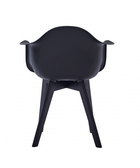SAM® Schalenstuhl schwarz mit schwarzlackiertem Buchengestell LUIS itemprop=