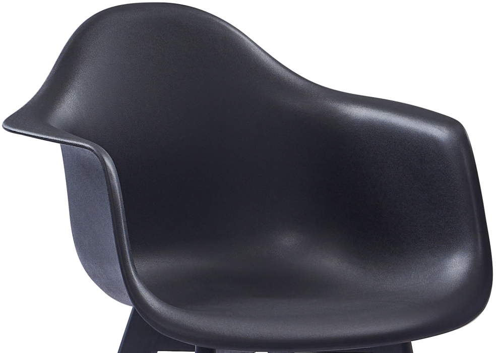 SAM® Schalenstuhl schwarz mit schwarzlackiertem Buchengestell LUIS itemprop=