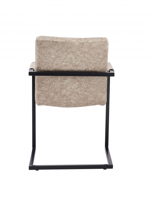Esszimmerstuhl Freischwinger Beige Stoffbezug Eisengestell PARZIVO itemprop=
