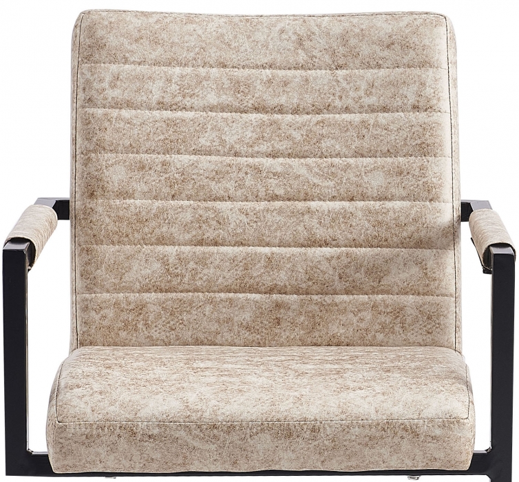 Esszimmerstuhl Freischwinger Beige Stoffbezug Eisengestell PARZIVO itemprop=