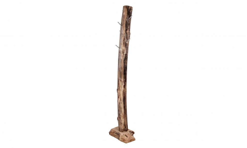 Garderobe Kleiderständer 40 x 25 x 185 cm Teak HAKON itemprop=