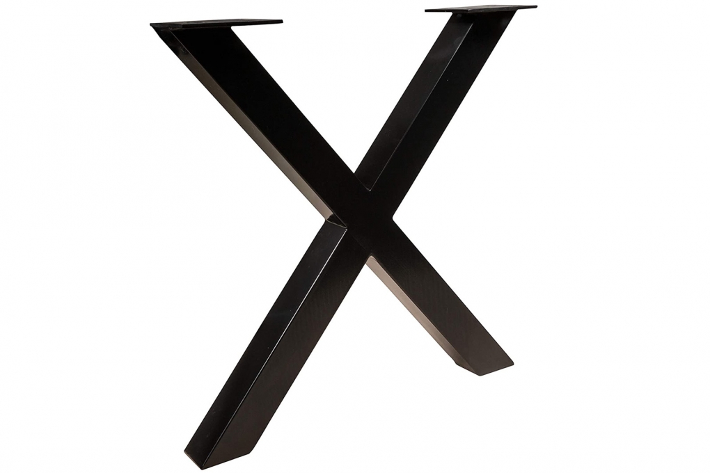  Esstisch Baumkante massiv Akazie nuss 240 x 100 X-Gestell schwarz XANTEN itemprop=