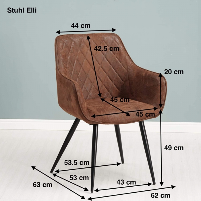 Essgruppe 220 cm Akazie nussbaumfarben A-Gestell schwarz mit 6 Stühlen ATHEN itemprop=