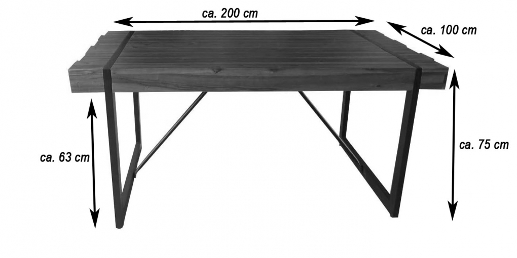 Essgruppe 200 cm Akazie cognacfarben Kufengestell schwarz mit 4 Stühlen und 1 Sitzbank LUPIN itemprop=