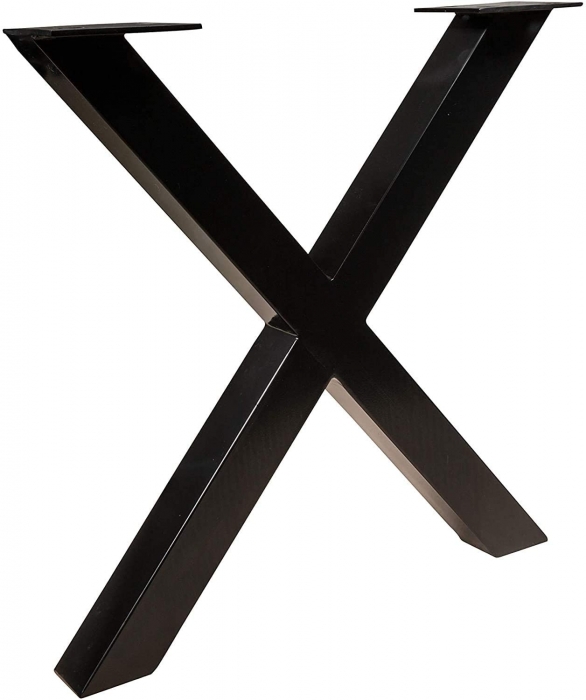 SAM® Esstisch Baumkante massiv Akazie nussbaumfarben 180 x 90 schwarz X-Gestell XEREZ itemprop=