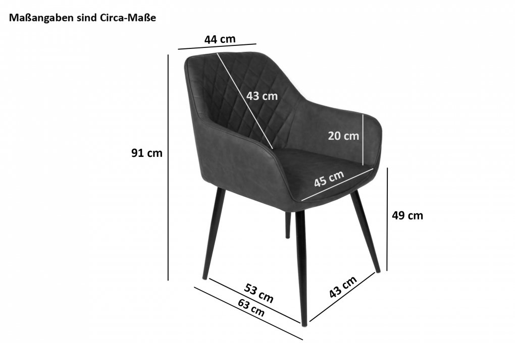 SAM® Esszimmer Armlehnstuhl Stoffbezug Cappuccino, Schwarze Metallfüße ELLI itemprop=