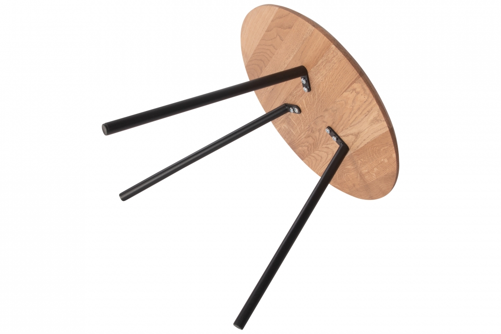 Couchtisch 2er Set Industrial-Design Wildeiche massiv 45 & 35 cm schwarz ASIM itemprop=