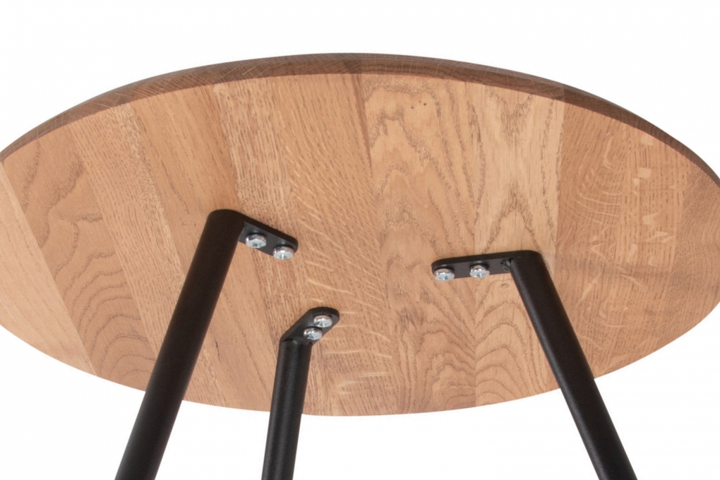 Couchtisch 2er Set Industrial-Design Wildeiche massiv 45 & 35 cm schwarz ASIM itemprop=