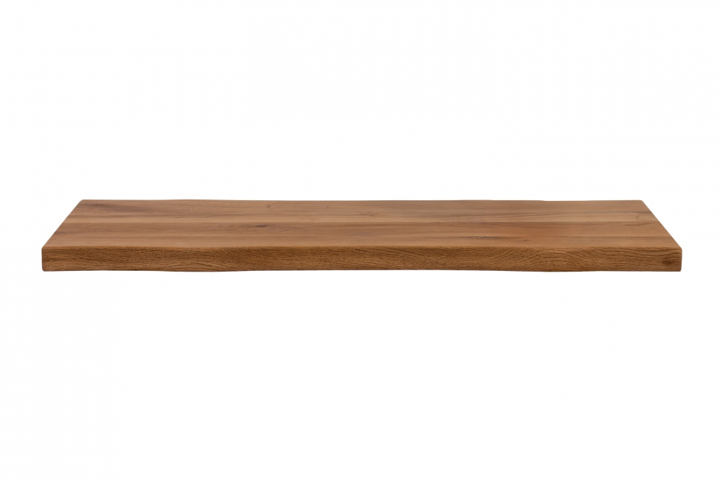 Konsolentisch  Baumkante Industrial-Design Wildeiche massiv 100x40 cm schwarz GERDA itemprop=