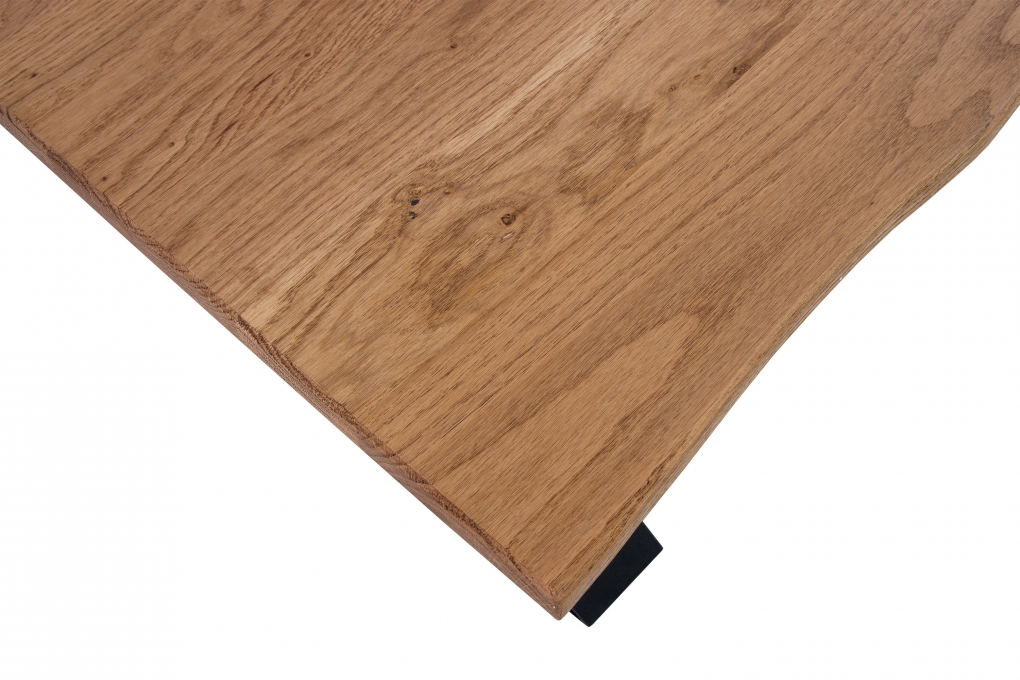 Couchtisch Baumkante Industrial-Design Wildeiche massiv 110x60 cm schwarz MOLITOR itemprop=