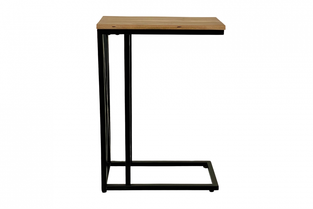 Beistelltisch Laptoptisch massiv natur 47,5x27x67,5 cm Akazie schwarz GRANADA itemprop=