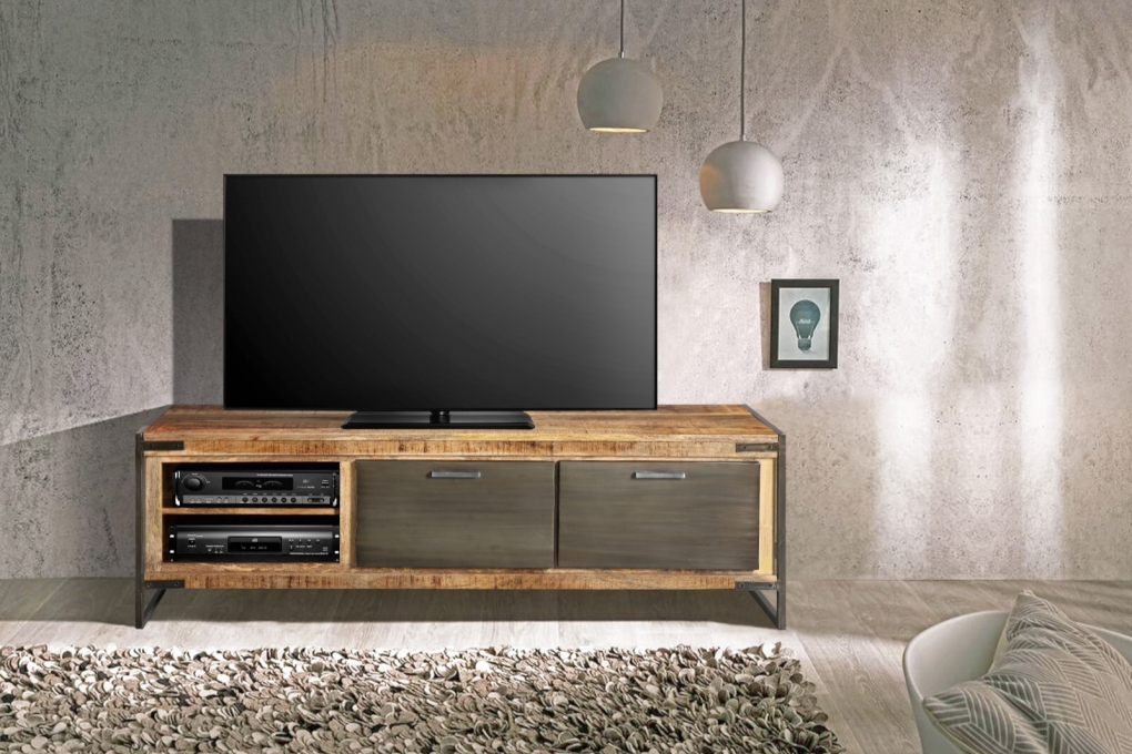 Lowboard TV-Board 160 x 50 x 40 cm Mangoholz massiv ARTA itemprop=