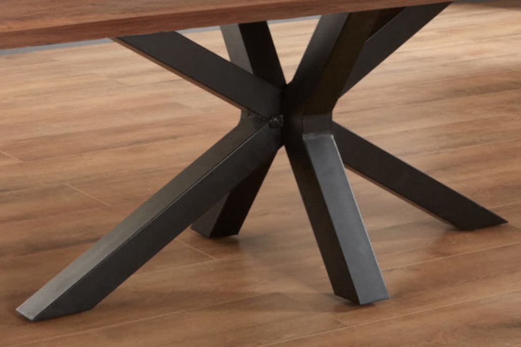 Esstisch Baumkante massiv Akazie nussbaum 280 x 100 schwarz SPYRO itemprop=