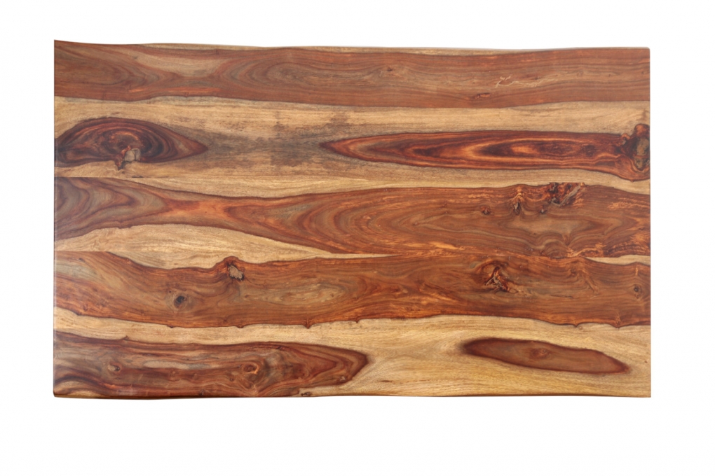 Baumkante Esstisch Sheesham-Holz shinafarben lackiert 160x85 schwarz London itemprop=