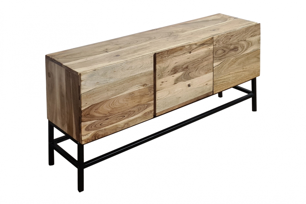 Sideboard Kommode Akazie 120x30x60 cm naturfarben Nagar IV itemprop=