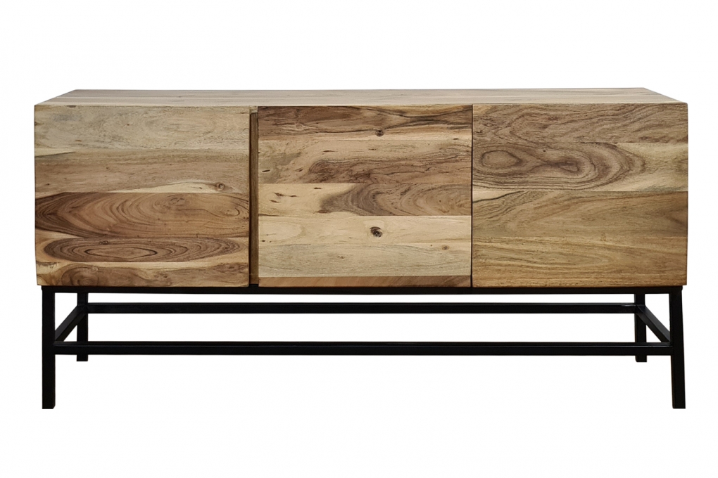 Sideboard Kommode Akazie 120x30x60 cm naturfarben Nagar IV itemprop=