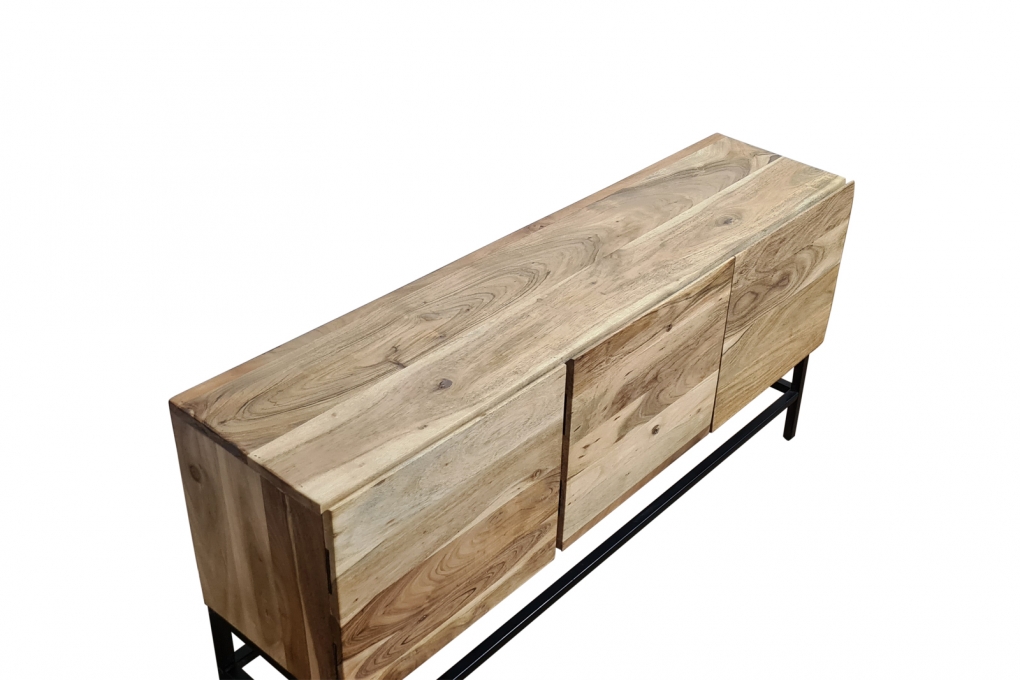 Sideboard Kommode Akazie 120x30x60 cm naturfarben Nagar IV itemprop=