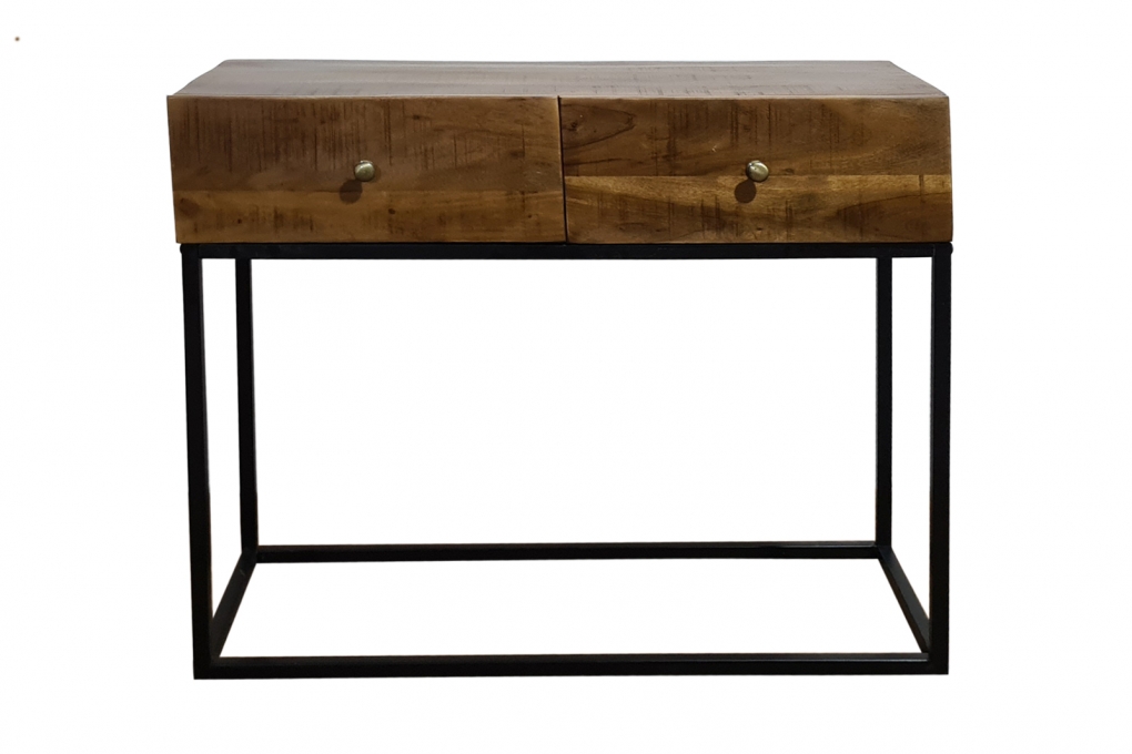 Konsolentisch Flurtisch Akazie massiv 90x35x75 cm nussbaumfarben Nagar I itemprop=