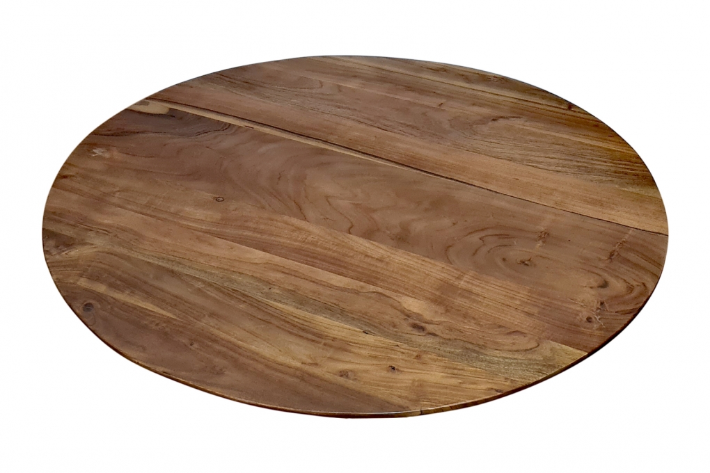 Couchtisch Akazie massiv Hairpin-Gestell Metall 90x90x45 cm nussbaumfarben schwarz Nagar itemprop=