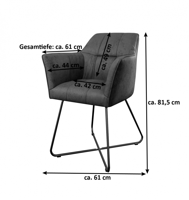 Essgruppe 160 cm Akazie stonefarben U-Gestell schwarz mit 6 Stühlen LAURINA itemprop=