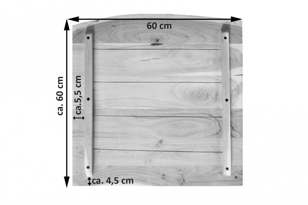 SAM® Tischplatte Baumkante Akazie Natur 60 x 60 cm CURT itemprop=