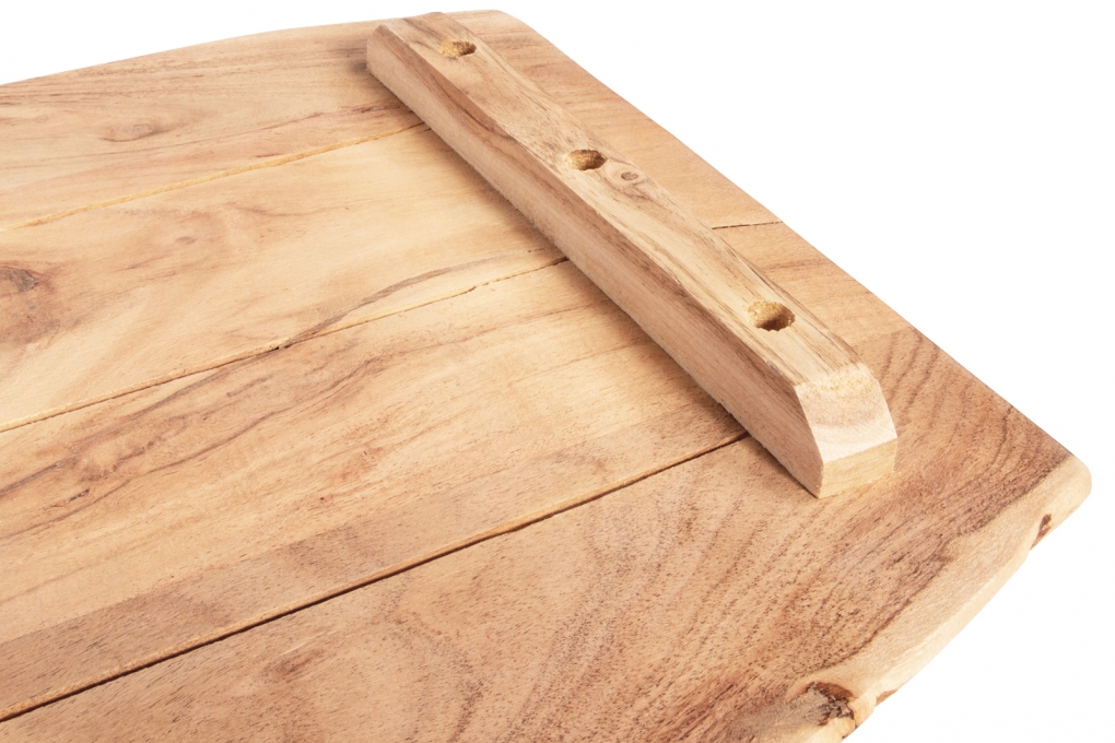  Tischplatte Baumkante Akazie Natur 120 x 60 cm CURT itemprop=