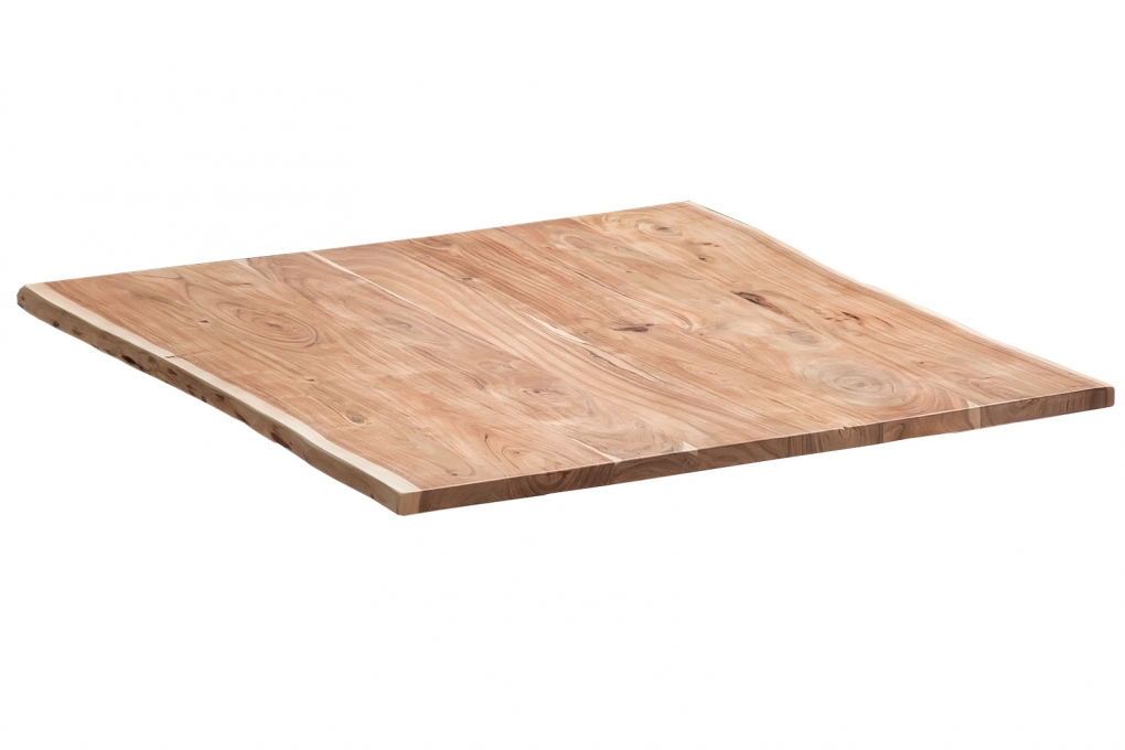 SAM® Tischplatte Baumkante Akazie Natur 80 x 80 cm NOAH itemprop=