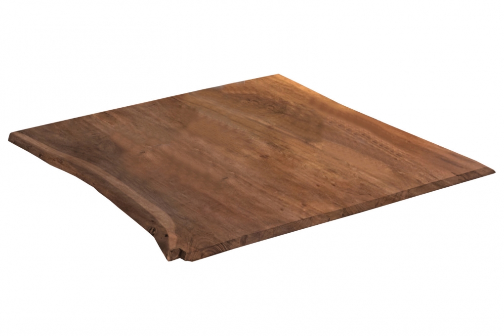 SAM® Tischplatte Baumkante Akazie Nussbaum 80 x 80 cm NOAH itemprop=