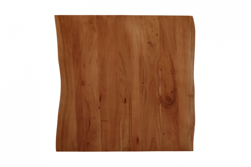 Tischplatte Baumkante Akazie Nussbaum 90 x 90 cm NOAH itemprop=