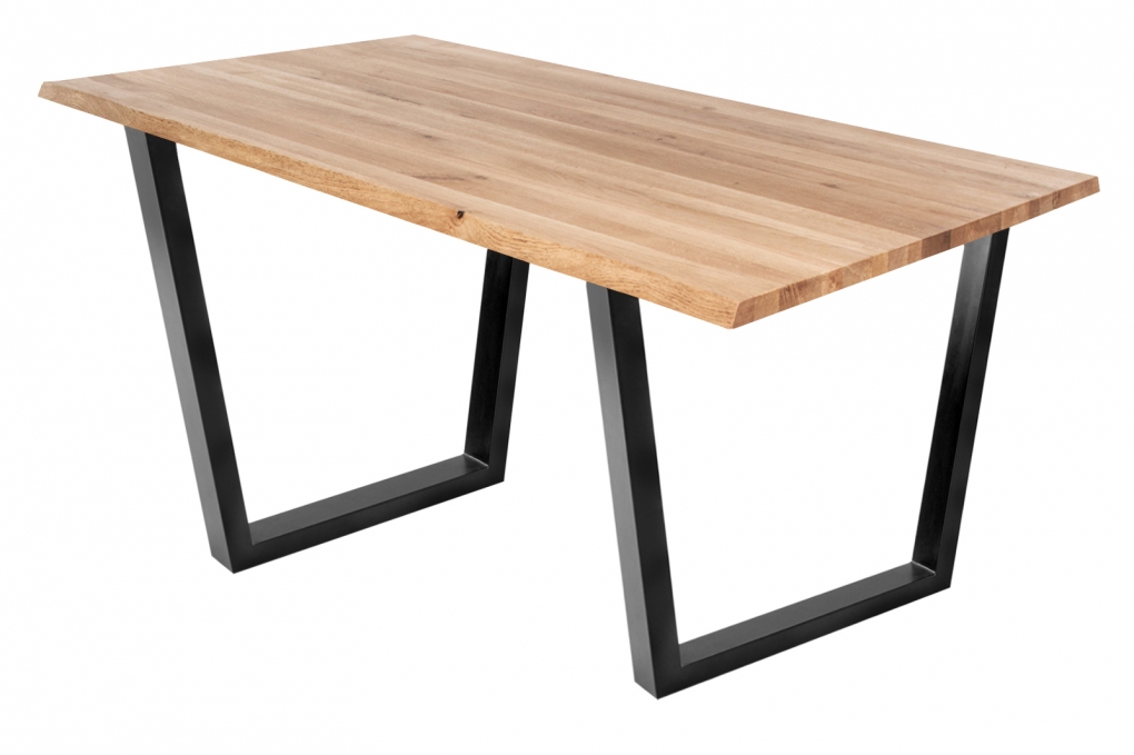 Tischgestell 2er Set Roheisen lackiert 70x10x74 cm schwarz V-Gestell itemprop=