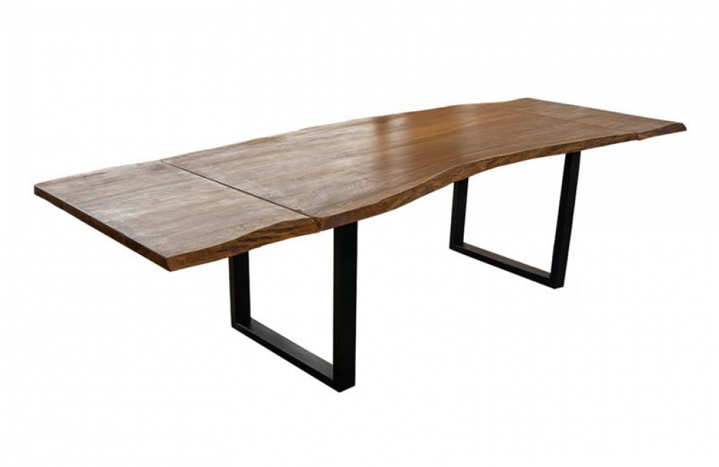 SAM® Esstisch Baumkante Akazie nougat 220 (320) x 100 mit Ansteckplatten BARCELONA itemprop=