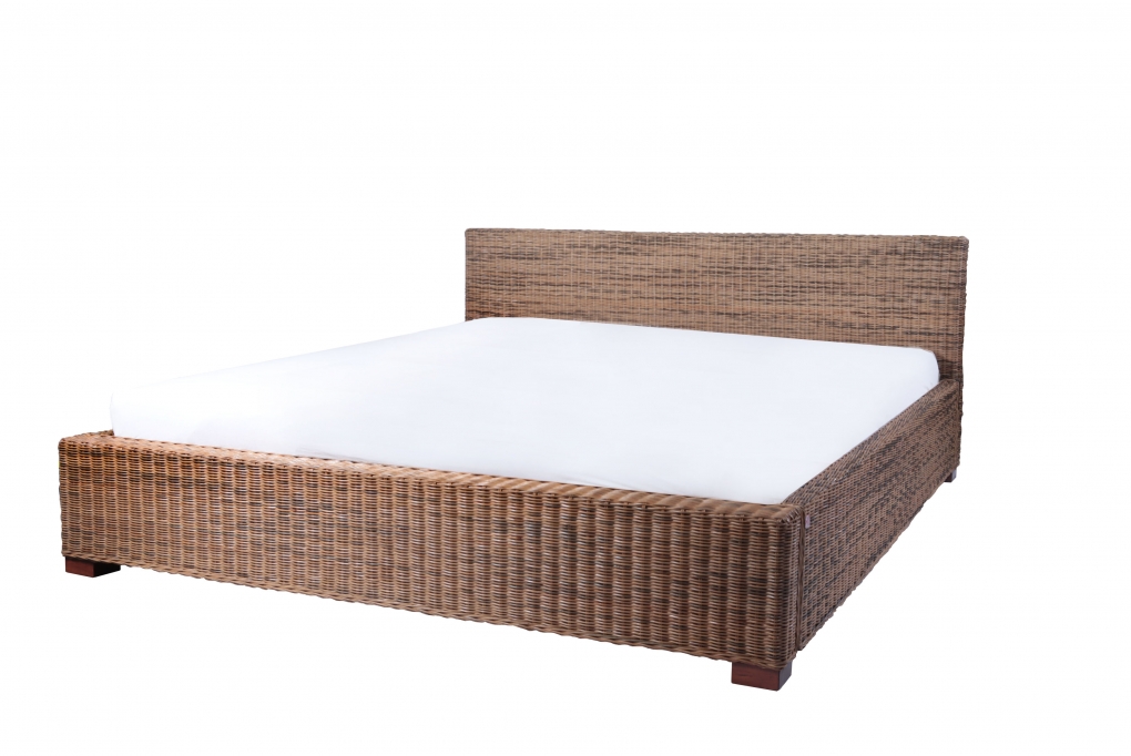 SAM® Rattanbett Doppelbett 140 x 200 cm Rattan Slash itemprop=