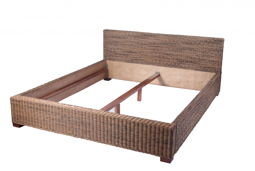 SAM® Rattanbett Doppelbett 140 x 200 cm Rattan Slash itemprop=