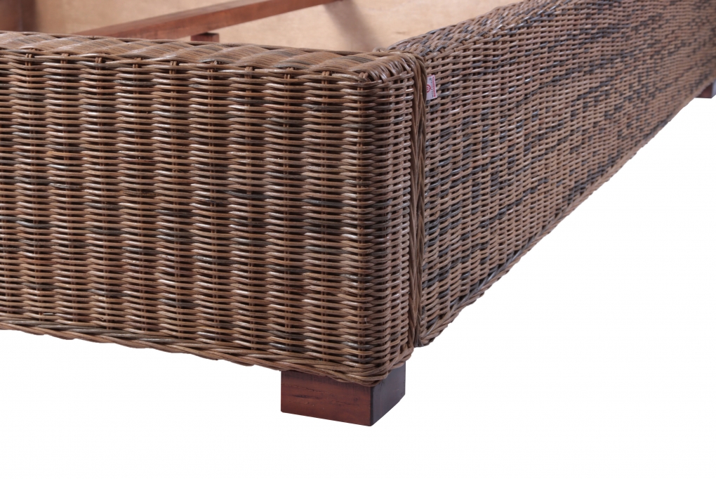 SAM® Rattanbett Doppelbett 200 x 200 cm Rattan Slash itemprop=